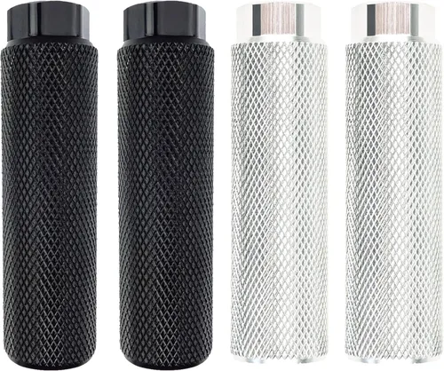 Miniatura 17 de 2 pares de reposapiés de aleación de aluminio para bicicleta de montaña, clavijas de acrobacias traseras, compatibles con ejes de 3/8 pulgadas Negro