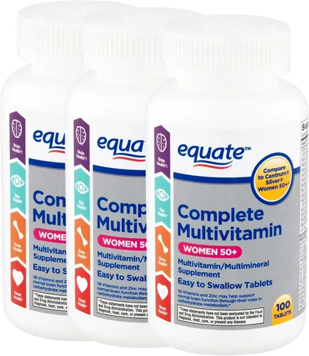 Miniatura 5 de Multivitamínico para mujeres 50 Plus – 100 tabletas, multivitamínico diario para mujer con vitaminas y minerales esenciales, vitaminas adultas