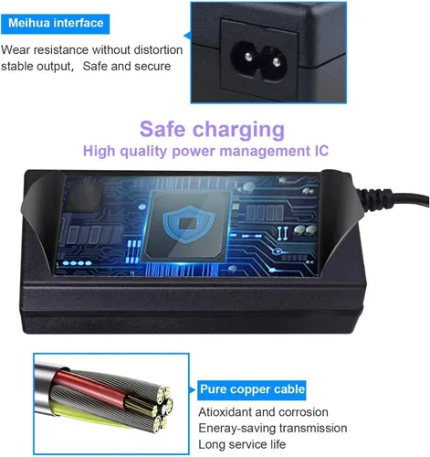 Miniatura 4 de Reemplazo para Segway Ninebot ES1 ES2 ES4, 42V 2A Cable adaptador de cargador de alimentación para Xiaomi M365, Spin, Skip, Bird, Lime-S