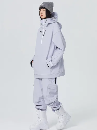 Miniatura 28 de RIUIYELE Traje de esquí para mujer, chaqueta y pantalones de snowboard para deportes al aire libre, traje de nieve con aislamiento impermeable