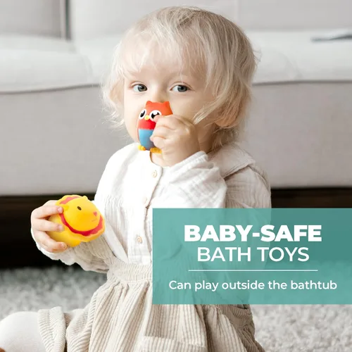 Miniatura 5 de Hely Cancy Juguetes de baño para bebés de 18 meses, juguetes de bañera de animales sin agujeros, juguetes de bañera para bebés