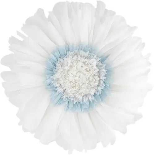 Miniatura 12 de OiseauVoler Almohada decorativa hecha a mano de lujo, cojín redondo de flores 3D con inserto para sofá, dormitorio, decoración del hogar, 14
