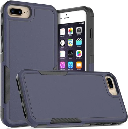 Miniatura 48 de Funda WOGROO para iPhone 8 Plus, iPhone 7 Plus de 5.5 pulgadas, funda protectora para teléfono a prueba de golpes, fuerte y duradera, color negro