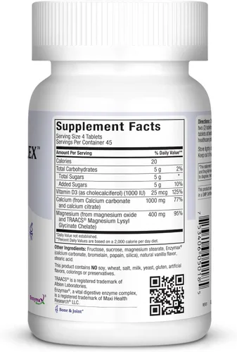 Miniatura 2 de Maxi Health Complejo de calcio masticable – Sabor vainilla Vitamina D3 y Magnesio Masticables para ayudar a apoyar los huesos – Suplemento Kosher
