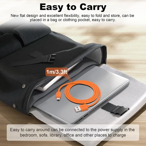 Miniatura 7 de Cable micro USB para altavoz JBL compatible con JBL Charge 3, Charge 2, Charge 2+, Flip 4, Flip 3, Flip 2, Pulse 3, Pulse 2, Go 2, Clip 2, Clip 2