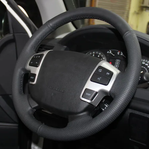 Miniatura 2 de Loncky - Fundas de volante personalizadas de cuero genuino para Toyota Land Cruiser 2008-2015/Tundra 2007 2008 2009 2010 2011 2012 2013/Sequoia 2008