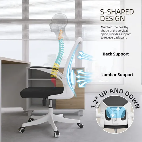 Miniatura 4 de Monhey Silla de Oficina - Silla de Oficina Ergonómica con Soporte Lumbar y Brazos Abatibles Sillas de Escritorio para Oficina en Casa Silla Mecedora
