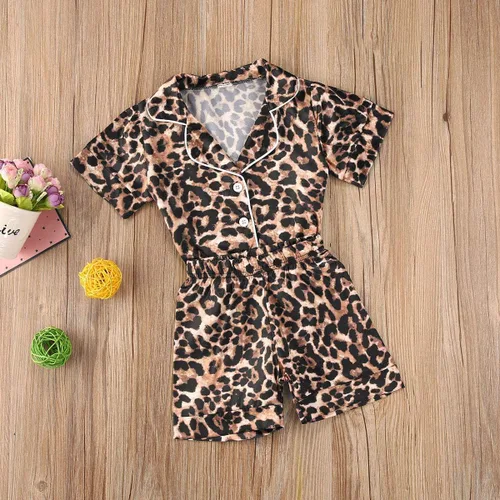 Miniatura 57 de Conjunto de pijama de manga larga con botones para niña pequeña, conjunto de ropa de dormir