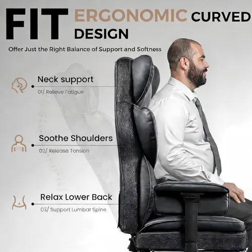 Miniatura 7 de ALLGOD Silla de oficina grande y alta resistente, 500 libras, silla de escritorio ejecutiva ergonómica con respaldo alto con reposapiés, asiento