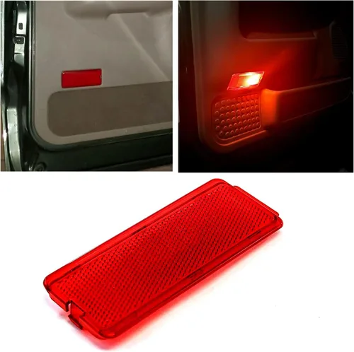 ECOTRIC Reflectores de puerta trasera delantera compatibles con Ford 1999-2007 SuperDuty F250 F350 F450 F550 2000-2005 Excursion Reemplazo para