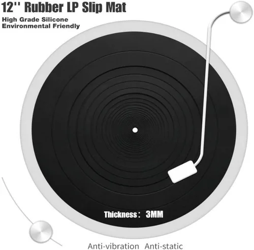Miniatura 4 de Plataforma giratoria de goma universal de 12 pulgadas de silicona compatible con Audio Technica AT-LP120BK AT-LP-1200 tocadiscos
