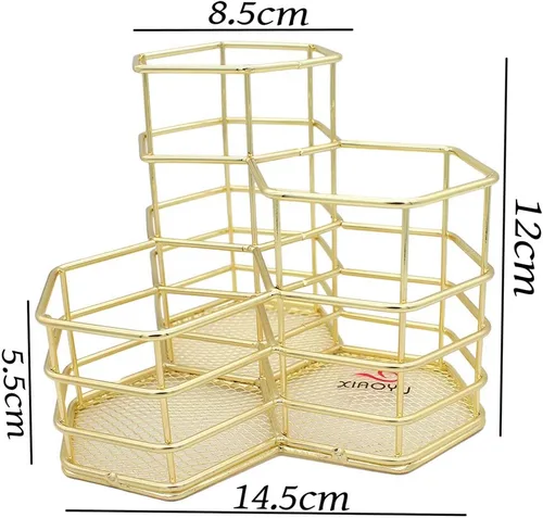 Miniatura 4 de XIAOYU Portalápices, soporte decorativo de metal para bolígrafos, organizador de almacenamiento de artículos de escritorio para el hogar, la escuela