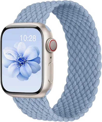 Miniatura 19 de Correa trenzada Solo Loop para Apple Watch de 40 mm, 42 mm, 41 mm, 38 mm, 44 mm, 46 mm, 45 mm Ultra/3 2 49 mm para hombres/mujeres, correa de nylon
