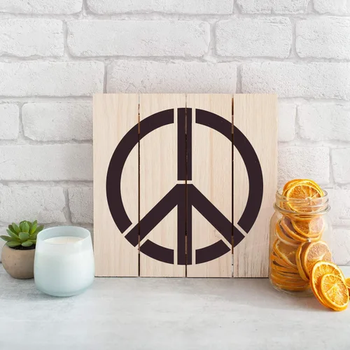 Miniatura 3 de Plantilla hippie - Impresión de signo de paz, signos de paz