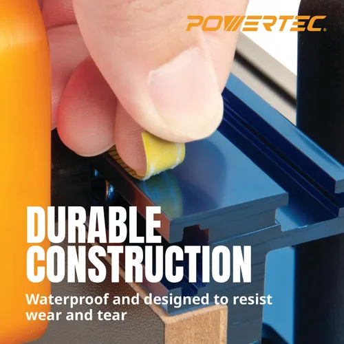 Miniatura 2 de POWERTEC Cinta de Medir de 4' con Respaldo Adhesivo, Imperial de Izquierda a Derecha, Cinta Metálica Despegar y Pegar para Riel T, Mesa de Trabajo
