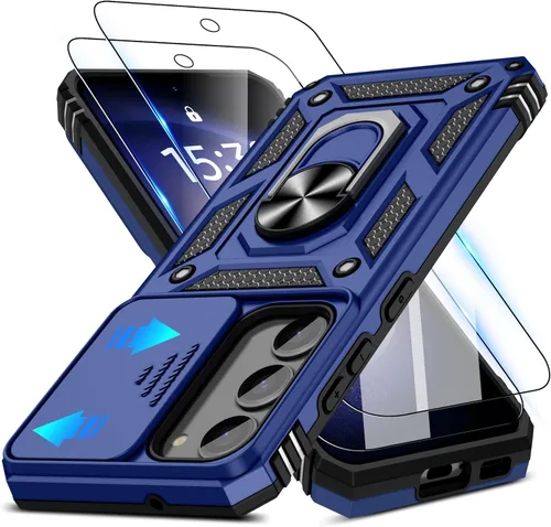 Miniatura 22 de ATUMP Funda para OnePlus Nord N200 5G con protector de pantalla HD con cubierta para cámara deslizante, soporte de anillo de rotación de 360°
