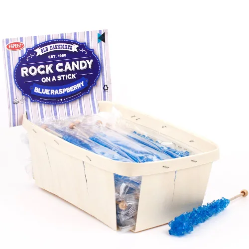 Miniatura 40 de Palitos de caramelo de roca extragrandes: 12 paletas de cereza rosa – envueltas individualmente – Palitos de caramelo de roca de cristal