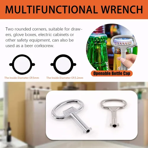 Miniatura 6 de Tanstic Kit de utilidad multifuncional de 8 piezas, incluye llave de utilidad de 4 vías, llaves de grifo de agua, destornilladores y más para uso