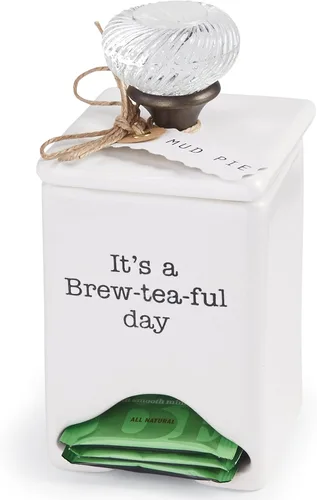 Miniatura 3 de Mud Pie FBA_ Organizador de cerámica para bolsas de té, blanco