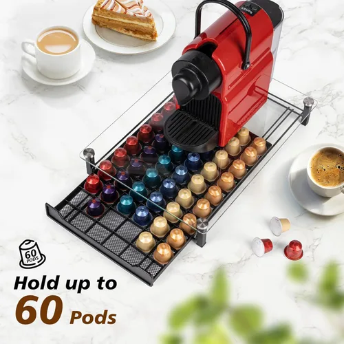 Miniatura 2 de RECAPS Soporte para cápsulas de café de almacenamiento de cápsulas pequeñas compatible con Nespresso Original Line Coffee Pods Organizador de cocina