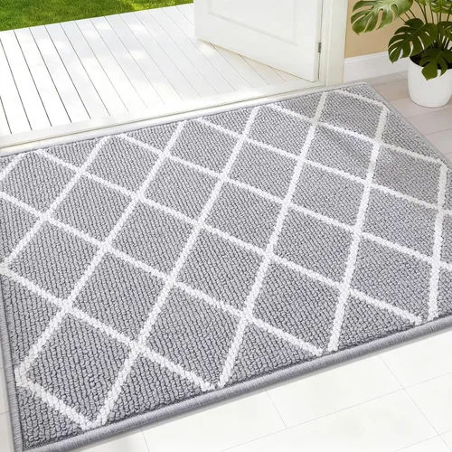 Miniatura 9 de Finchitty Alfombra para Puerta Interior, Resistente a la Suciedad y Absorbente, de Perfil Bajo, Antideslizante, Lavable, Alfombras de Piso