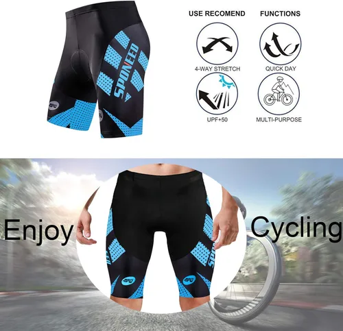 Miniatura 3 de sponeed Pantalones cortos de ciclismo para hombre pantalones acolchados para equitación ropa de ciclismo y ciclismo