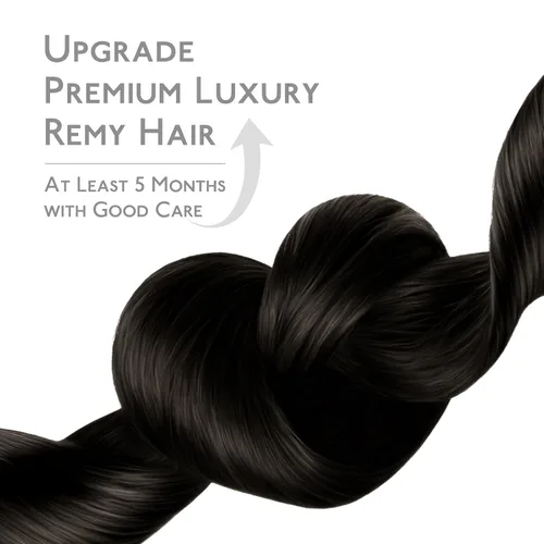 Miniatura 6 de WENNALIFE Extensiones de cabello humano real, 20 pulgadas, 3.53 onzas, color marrón chocolate, trama, cabello Remy atado a mano, extensiones