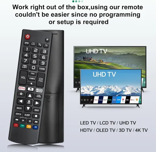 Miniatura 3 de 【Paquete de 2】 para reemplazo de control remoto LG Smart TV, universal para todos los televisores inteligentes LG