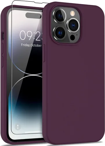 Miniatura 49 de DEENAKIN Funda compatible con iPhone 14 Plus con protector de pantalla, funda mejorada para cámara, goma de gel de silicona suave probada contra