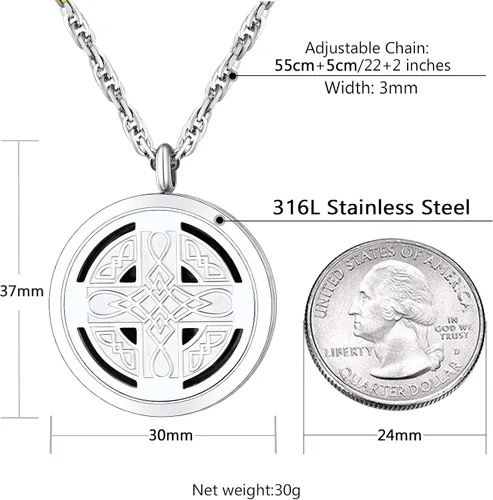 Miniatura 6 de Supcare - Collar con medallón que sostiene imágenes grabadas con foto, regalo personalizado para hombres y mujeres (con caja de regalo de joyería)