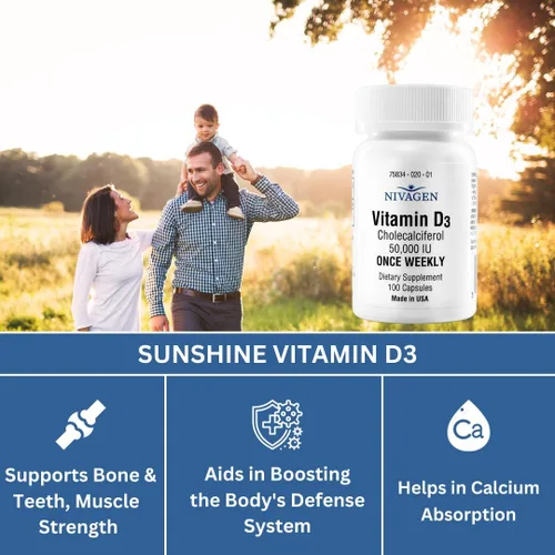 Miniatura 3 de Vitamina D3 50000 UI (100).