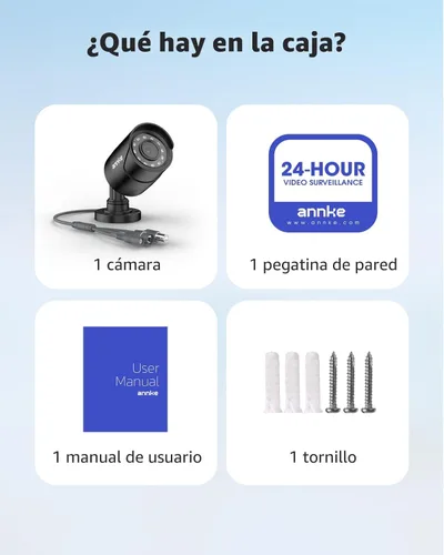 Miniatura 8 de ANNKE Cámara de seguridad de 1080p, cámara CCTV 4 en 1 con cable, AHD/TVI/CVI/CVBS, cámara negra de vigilancia analógica para uso en exteriores