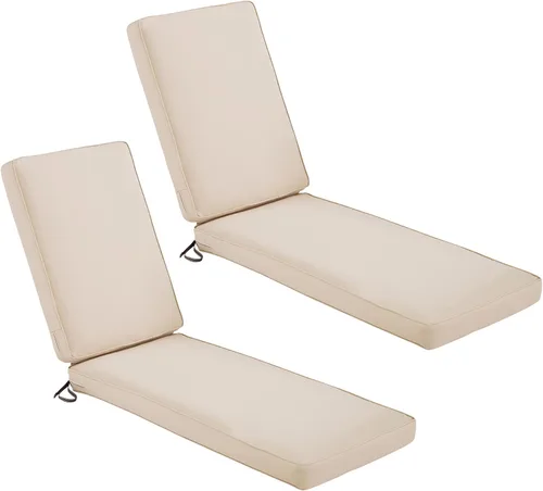 Miniatura 29 de Classic Accessories Montlake® FadeSafe® - Cojín resistente al agua para chaise longue de patio de 74 x 23 x 3 pulgadas, beige antiguo