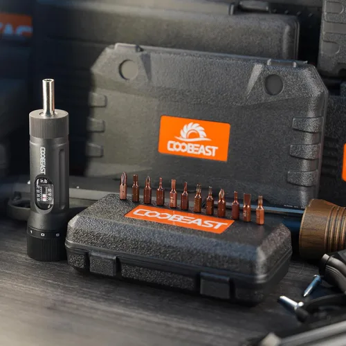 Miniatura 7 de coobeast 13 destornilladores de torque preestablecidos con puntas S2, juego de destornilladores de llave de torque de 1/4" para mantenimiento