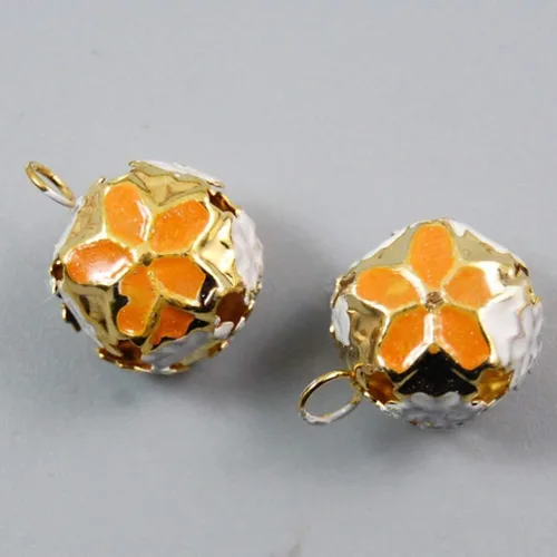 Miniatura 3 de EXCEART Sakura Bell - Accesorios de campanas japonesas huecas de flor de cerezo para colgar suministros de manualidades para manualidades, joyas