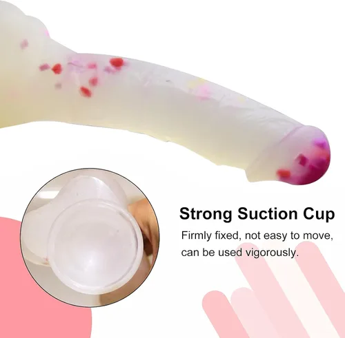 Miniatura 3 de Consolador enorme realista de 9 pulgadas con ventosas, juguete sexual para adultos, pene con polla curva y bolas para vagina del punto G y juguetes