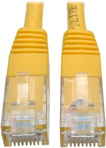 Tripp Lite Cable de conexión moldeado Gigabit Cat6 Cat5e RJ45 M/M 550MHz Amarillo