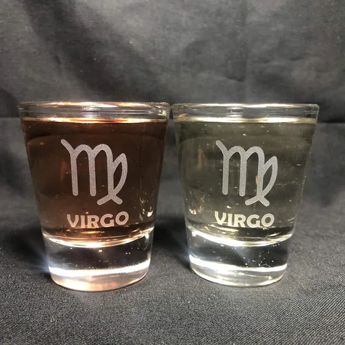 Miniatura 8 de Juego de 2 vasos de chupito de signos del zodiaco Aries Leo Cáncer Piscis Escorpio Tauro Sagitario Géminis Virgo Libra Capricornio Acuario (AQUARIUS)