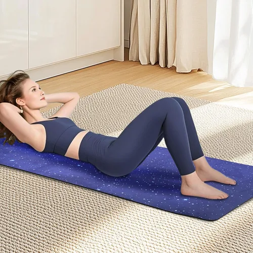 Miniatura 8 de Tapete de yoga, tapete de yoga con diseño antideslizante, tapete profesional de TPE para ejercicio, 72 x 24 pulgadas, tapete de entrenamiento