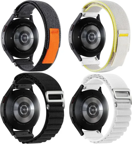 Miniatura 8 de Paquete de 4 correas de nailon tejidas Alpine Loop compatibles con Samsung Galaxy Watch 7, 6, 5, 4, 1.732 in, 1.575 in, Watch 5 Pro de 1.772