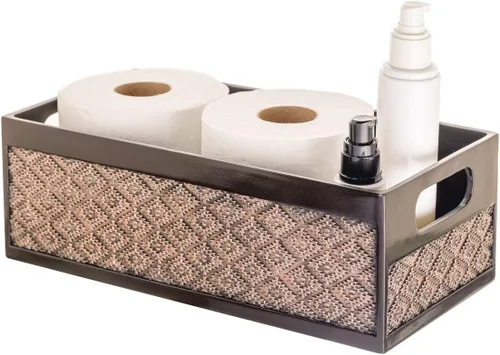 Creative Scents Dublin - Cesta de almacenamiento de papel higiénico marrón para decoración, organizador decorativo de baño y almacenamiento para