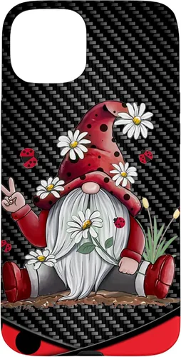 Miniatura 9 de Red Gnome Hippie Daisy Flowers Gnome Ladybugs - Christmas Case for iPhone 17