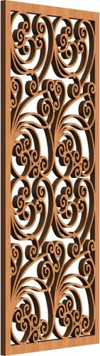 Miniatura 128 de 9 3/8"W x 24 3/8"H x 1/4"T Marilla Decorativos Paneles de Pared de Madera Calado, Abedul