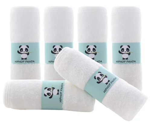 Miniatura 2 de HIPHOP PANDA Juego de toallas y paños con capucha para bebé, toalla absorbente ultra suave de 2 capas, toalla de baño para recién nacidos, toallitas