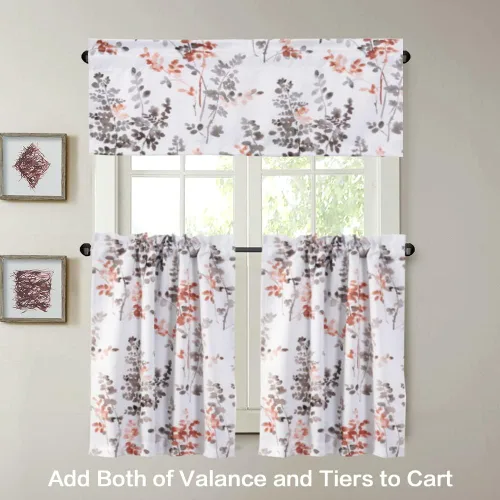 Miniatura 6 de H.VERSAILTEX Cenefa para ventanas de cocina, baño, sala de estar, dormitorio, cenefa opaca con aislamiento térmico y bolsillo para barra, 52