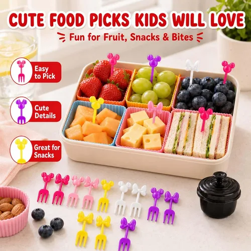 Miniatura 5 de Juego de 32 piezas de accesorios de caja Bento, divisores de silicona para lonchera, mini botella de ketchup, contenedor de aderezo para ensaladas