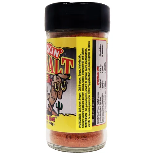 Miniatura 2 de ASS KICKIN' Sal picante picante de pimienta fantasma, tarro agitador de 3.4 onzas, sal saborizada perfecta para condimentos de palomitas de maíz