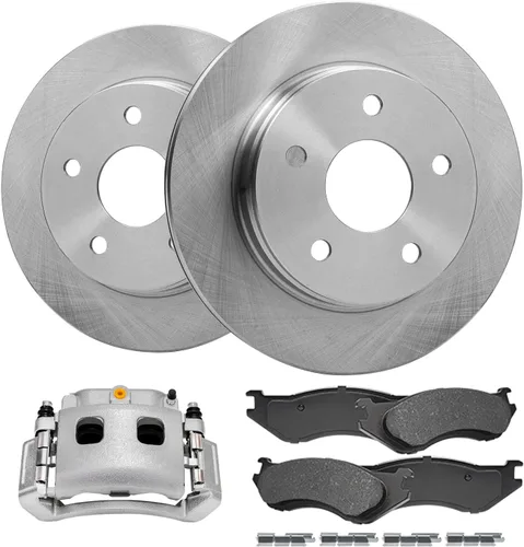 Miniatura 51 de Detroit Axle - Rotores de freno para Jeep Compass 2015-2022 Renegade 2016-2022 Fiat 500X 2016-2022, 2018, 2019, 2020, 2021. Reemplazo de rotores