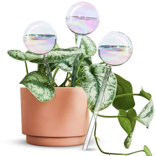 Miniatura 13 de Tomorotec [2 piezas] Sistema de riego automático de vidrio transparente iridiscente de color degradado de arco iris, bombillas automáticas