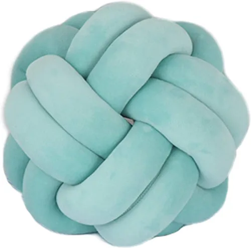 Miniatura 13 de Cyprinus Carpio Elastic Vevet - Almohada de 2 hebras hecha a mano con nudo, cojín de suelo, decoración de bola para el hogar, 10.6 pulgadas (blanco)
